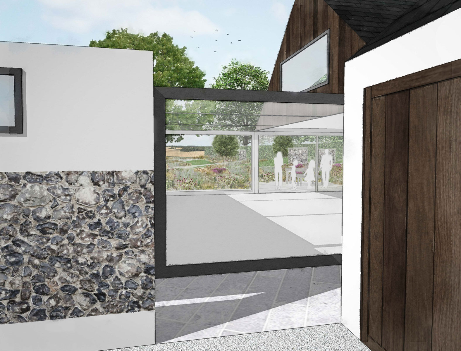 Colm Joseph Gardens - contemporary family garden family garden modern architecture ornamental meadow